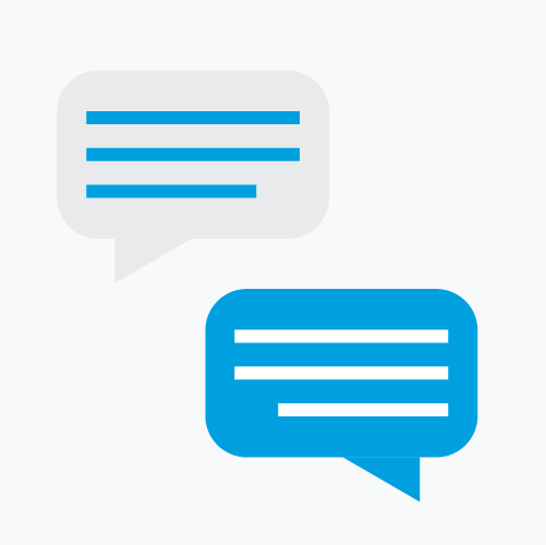 Two text bubbles