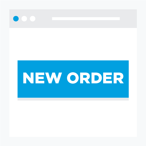 Web page with new order notification